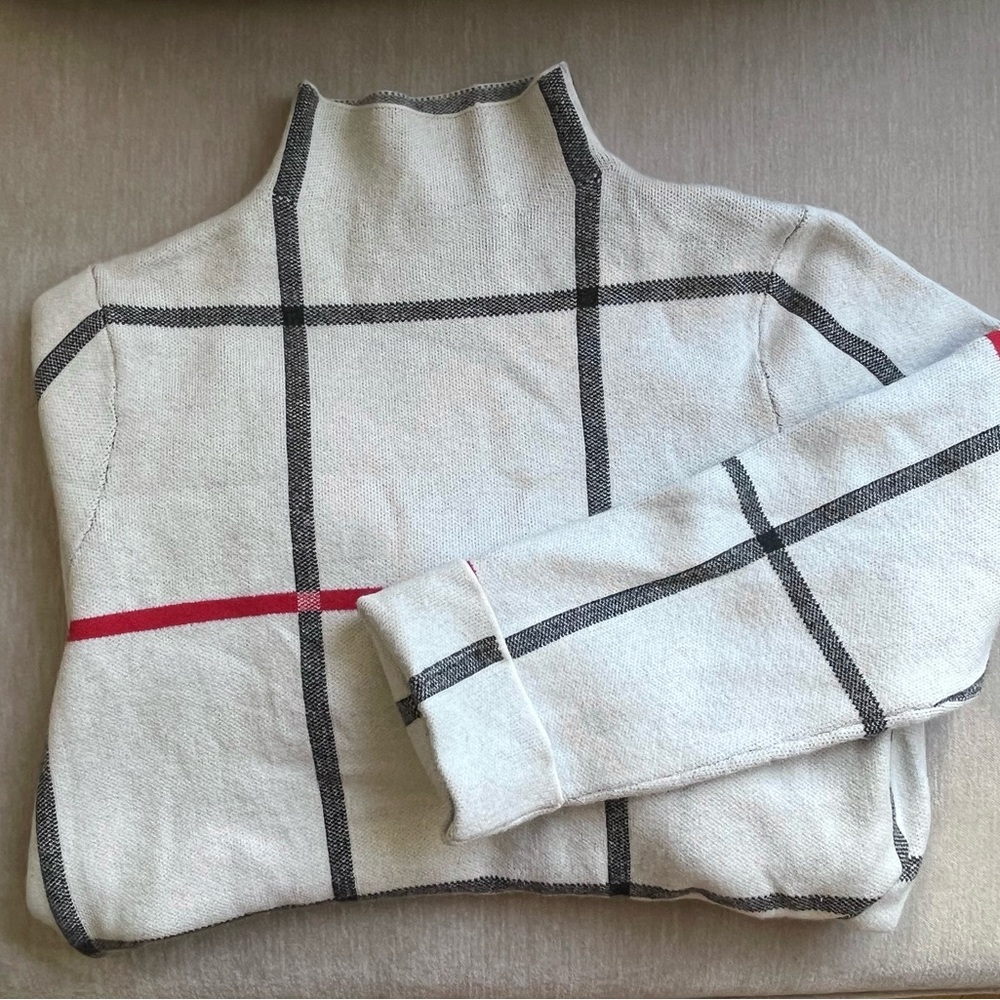 Thin mock turtleneck sweater